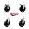 Service Caster 5 Inch Phenolic Wheel Swivel 7/8 Inch Square Stem Caster Total Lock Brakes, 2PK SCC-SQTTL20S514-PHS-78-2-S-2 - alternate 5